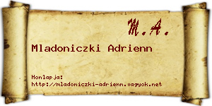Mladoniczki Adrienn névjegykártya